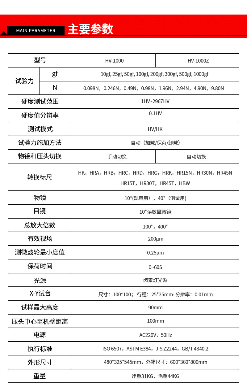 H-1000Z显微镜维氏硬度计